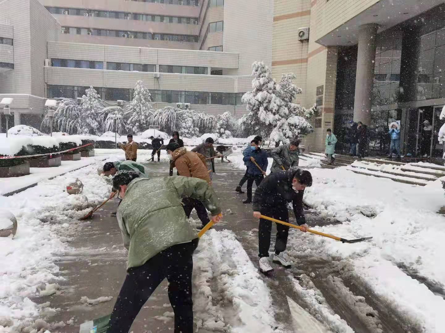 除雪破冰，情暖校园--能动学院组织开展校园除雪志愿服务